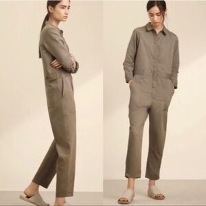 WILFRED FREE Sz 4 Boiler Suit Cotton Lyocel Linen Jumpsuit withh Pockets Buttons